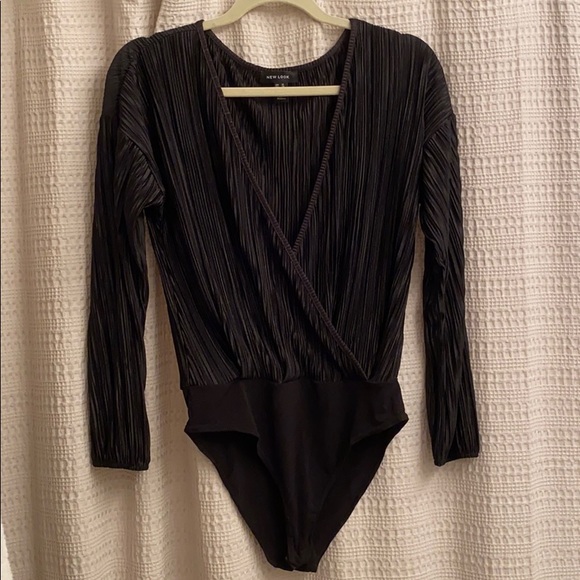 New Look Tops - NWOT pleated wrap bodysuit